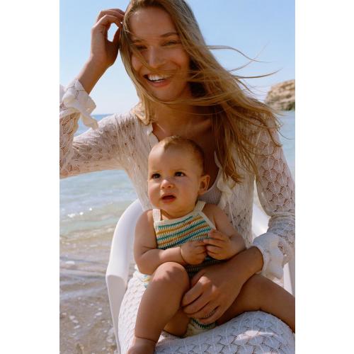 STRIPED KNIT ROMPER - 474 | ZARA United States