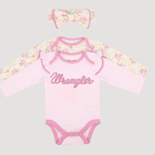 Wrangler Baby Girl Bodysuits & Bow Set | NEW & FEATURED | Wrangler®