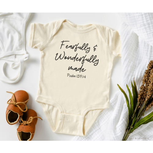6 Month Bodysuit on Cream(Black Design)