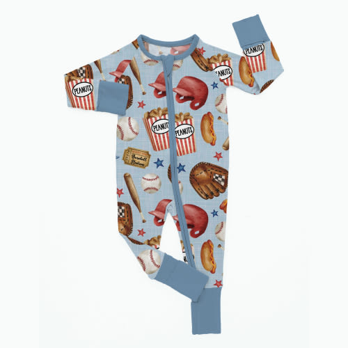 Newborn Baseball Bamboo Sleeper