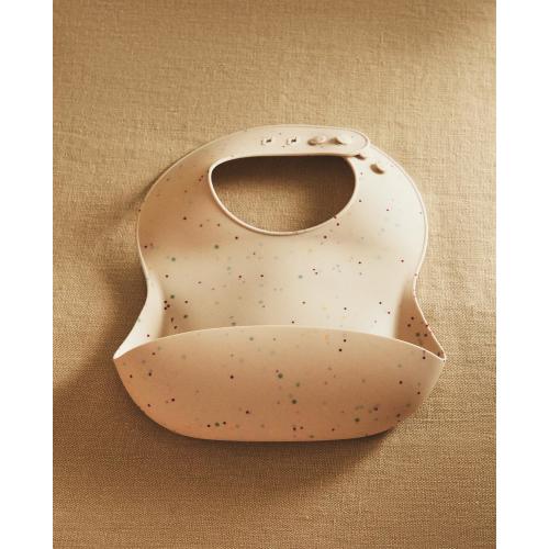 CHILDREN'S POLKA DOT SILICONE BIB