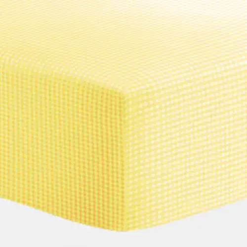 Yellow Gingham Sheet For Standard Crib
