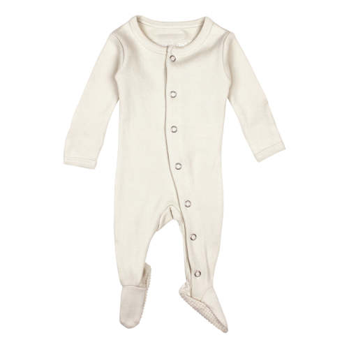 Buttercream | Organic Snap Footie – L'ovedbaby