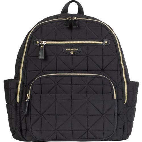 TWELVElittle Companion Quilted Nylon Diaper Backpack, Black
