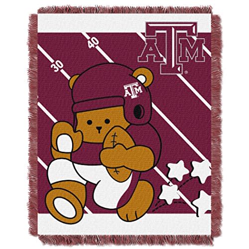 NORTHWEST NCAA Unisex NCAA 36-Inches-By-46-Inches Woven Jacquard Baby Throw Blanket