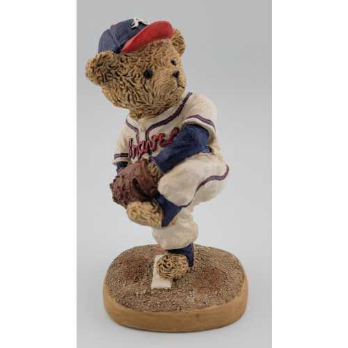 Atlanta Braves 1995 The Windup Ceramic Cooperstown Bear In Gift Box
