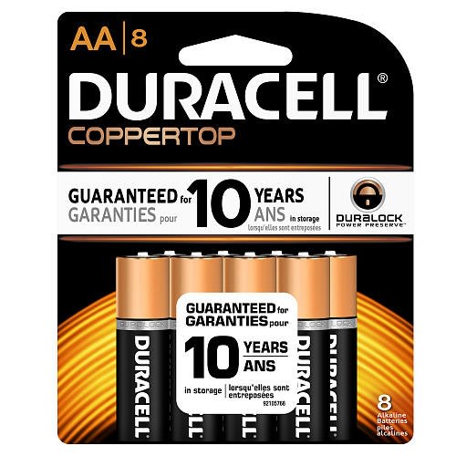 Duracell Coppertop AA Size Battery - 8-Pack
