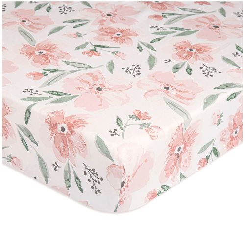 Parker Floral Crib Sheet - Flower Crib Sheet | Crane Baby
