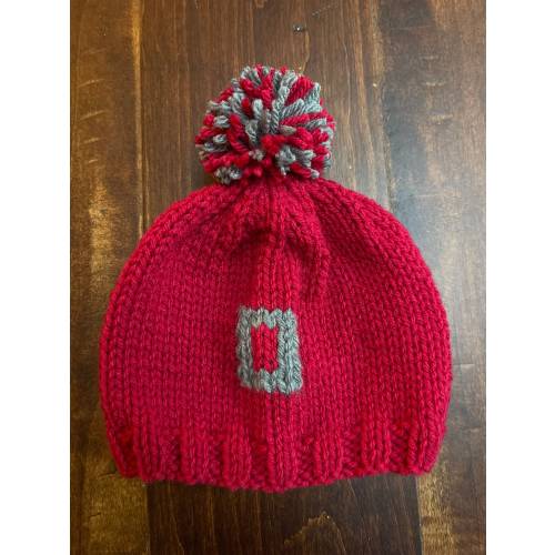 Ohio State infant hat with block O.
