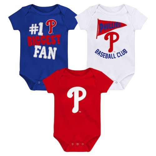 Newborn & Infant Philadelphia Phillies Fanatics Fan Pennant 3-Pack Bodysuit Set - 6-9 MO Size