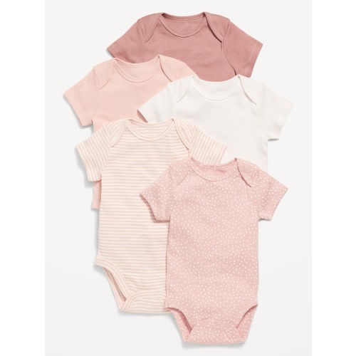Unisex Short-Sleeve Bodysuit 5-Pack for Baby | Old Navy