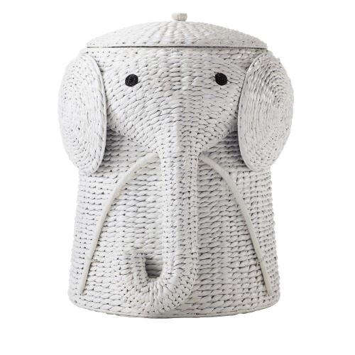 Home Decorators Collection Animal 16 in. W Laundry Hamper in White-1641800410 - The Home Depot