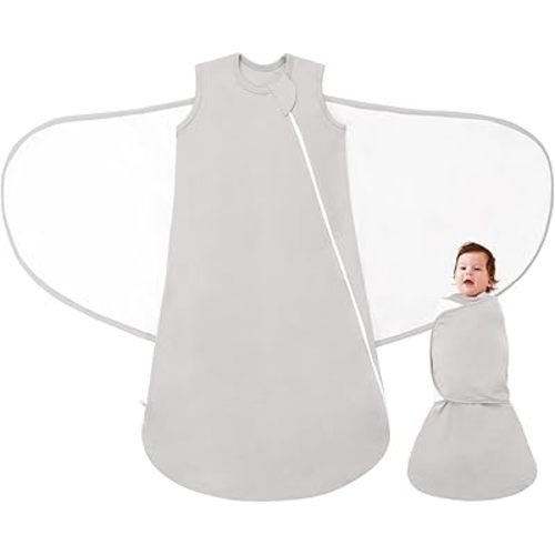 Baby Sleep Sack Swaddles Newborn - Toddler Wearable Blanket 0-3 3-6 6-12 Months Newborns - Organic Cotton Muslin Sleeping Sacks Bag 1.0 Tog for 0 1 2 3 4 5 6 7 8 9 10 11 12 Month Infant Girl Boy Gifts