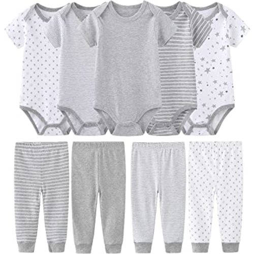 Newborn Baby Clothes Set Short Sleeve Baby Boy pants Baby Girl bodysuits Baby Layette Sets