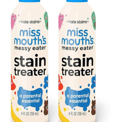 Miss Mouth's Messy Eater Stain Treater Spray - 4oz 2 Pack Stain Remover - Newborn & Baby Essentials - No Dry Cleaning Food, Grease, Coffee Off Laundry, Underwear, Fabric
