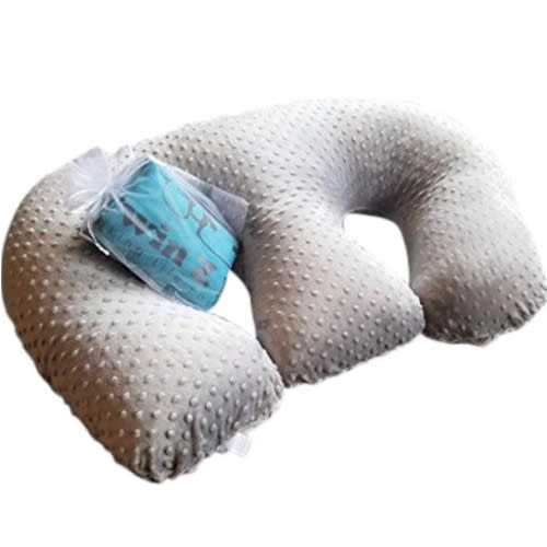 Amazon.com : Twin Z Pillow + 1 Grey Cover + Free Travel Bag! Contains NO Foam! : Baby