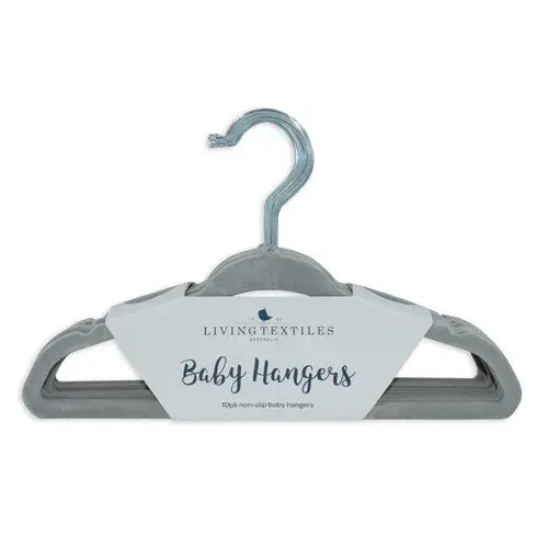 Living Textiles Coat Hanger Grey 10 Pack | Baby Bunting AU