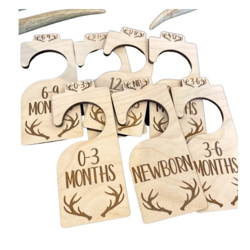 Antler Baby Closet Dividers | Rustic Western Nursery Organizer