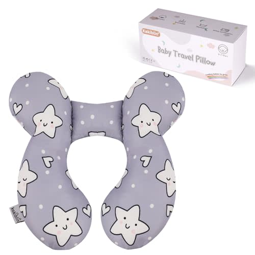 KAKIBLIN Baby Neck Pillow,Upgraded Baby Support Pillow, Baby Head Pillow,Baby Travel Pillow for Car Seat,Pushchair,Travel (Star)
