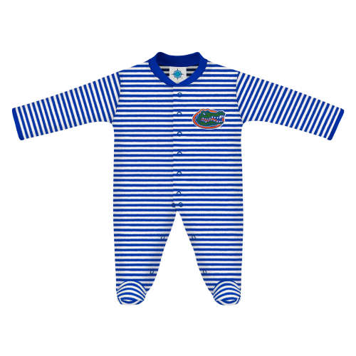 Florida Gators Striped Footed Romper | College Baby