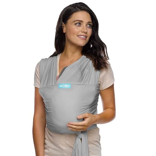 Moby Baby Wrap Carrier Classic for Newborns to Toddlers (8-33lbs), Infant Sling Carrier, Lightweight & Hands Free Design, Adjustable for All Body Types (Prairie Check)