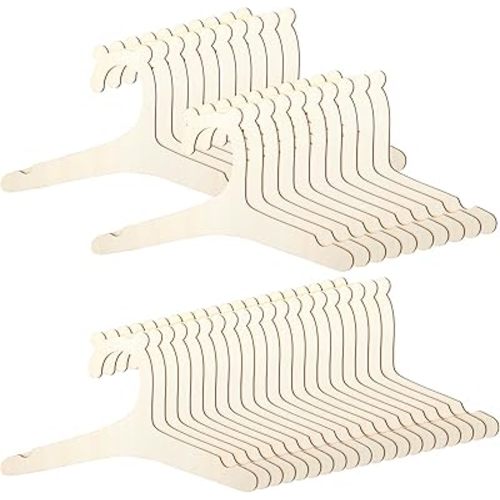 40PCS Baby Wooden Hangers with Cute Bear Ears, 9inch Non Slip Girl Boy Wooden Baby Hanger for Kids' Coats, Suits, Dress, Pants and Jackets