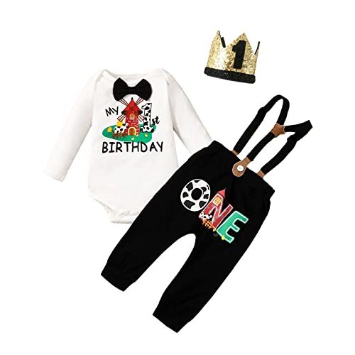 Baby Boy Farm 1st Birthday Outfit