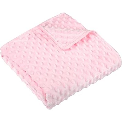 MFS Baby Blanket for Girls, Soft Toddler Blanket 30 x 40 Inch, Newborn Blankets for Nursery, Stroller, Toddler Bed, Carseat, Double Layer, Pink