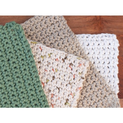 100% cotton handmade face wash cloth | woven facial towel scrubber exfoliator crochet natural eco friendly gentle bath beauty tool usa made