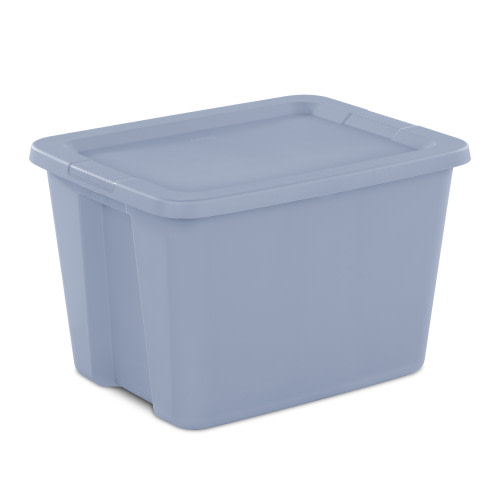 Sterilite 18 Gallon Tote Box Plastic, Washed Blue