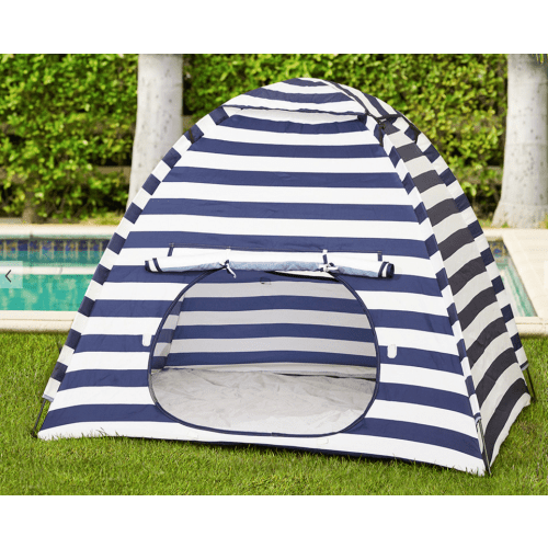 Navy Rugby Stripe Sun Tent