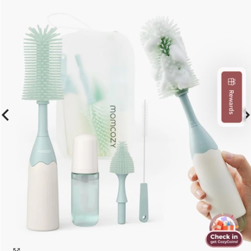 Momcozy Innovative Push-Press Design Bottle Brush Kit