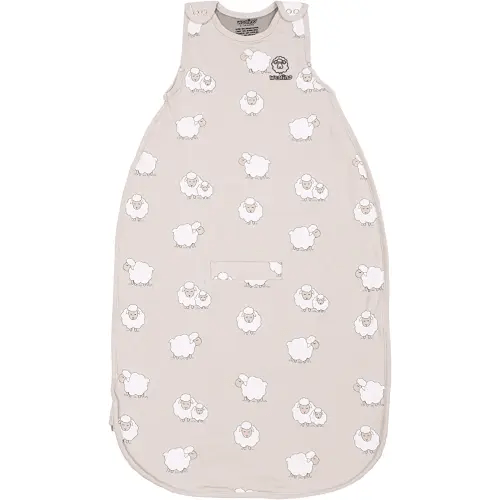 Woolino 4 Season Baby Sleep Sack - Ultimate Merino Wool and Organic Cotton Baby Sleeping Bag - Two-Way Zipper Adjustable Universal Size Sleep Sack for Baby (2-24 Months) - Sheep