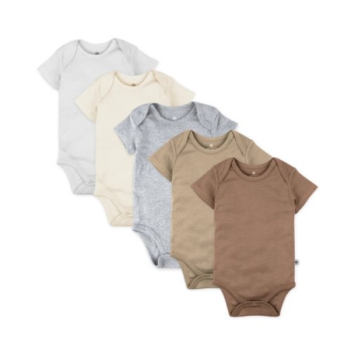 5-Pack Organic Cotton Short Sleeve Bodysuits | Honest Baby Clothing