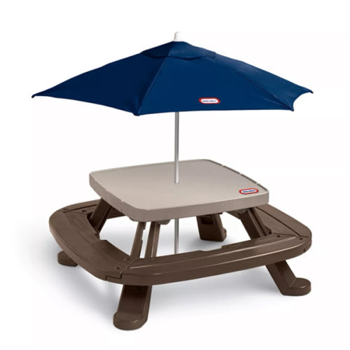 Little Tikes Fold 'n Store Picnic Table with Market Umbrella