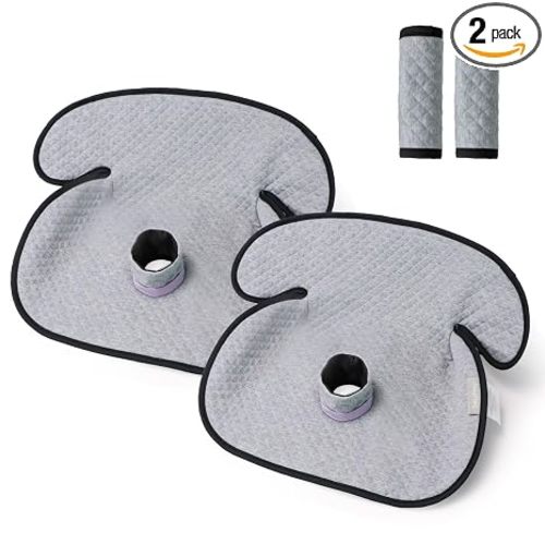 TinlyFinly Baby Potty Training Car Seat Protector Cover, 2 Pack, Gray
