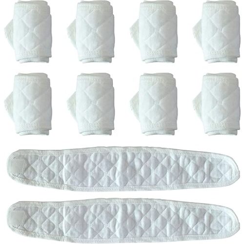 Topwon 10 Pcs Baby Belly Band Newborn Belly Binder Infant Umbilical Cord Band Belly Button Warp Registry Must Haves Gift Cotton