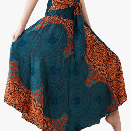 Long Skirts for Women Maxi Boho Skirt Floral Print