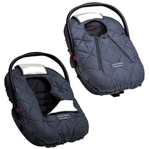 Cozy Cover Premium Infant Car Seat Cover (Charcoal) with Polar Fleece - The Industry Leading Infant Carrier Cover Trusted by Over 6 Million Moms for Keeping Your Baby Warm
