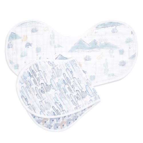 boutique cotton muslin burpy bibs 2 pack
