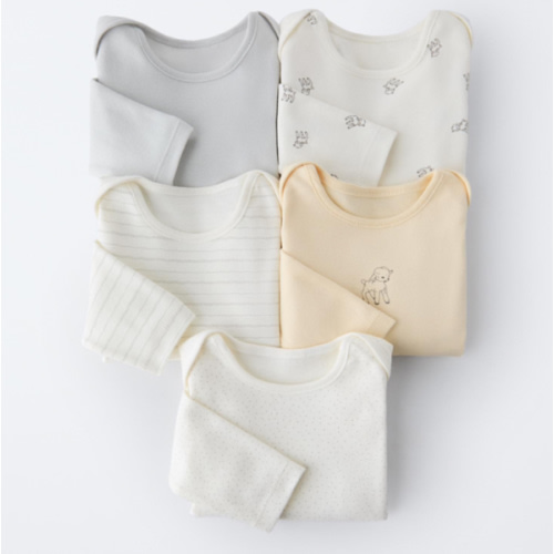 FIVE-PACK OF LAMB BODYSUITS - Ecru | ZARA United States