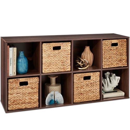 Best Choice Products 8-Cube Bookshelf, 11in Display Storage System, Organizer with Removable Back Panels