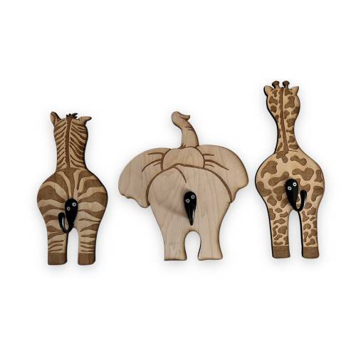 Kids Safari Animal Hooks