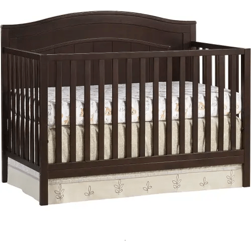 Oxford Baby North Bay 4-in-1 Convertible Crib, Espresso Brown, GreenGuard Gold Certified