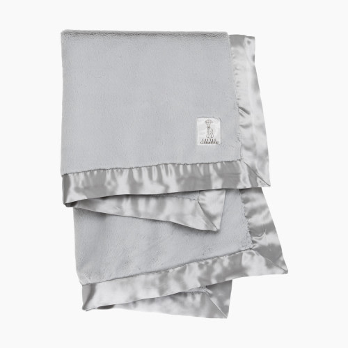 Little Giraffe Luxe Solid Blanket In a Box - Silver