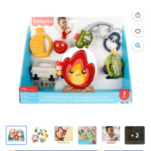 Fisher-Price Mini Me Moments Camp & Rinkle Set de Regalo Juguetes para Actividades de Bebé de Pesca y Senderismo de 7 Piezas