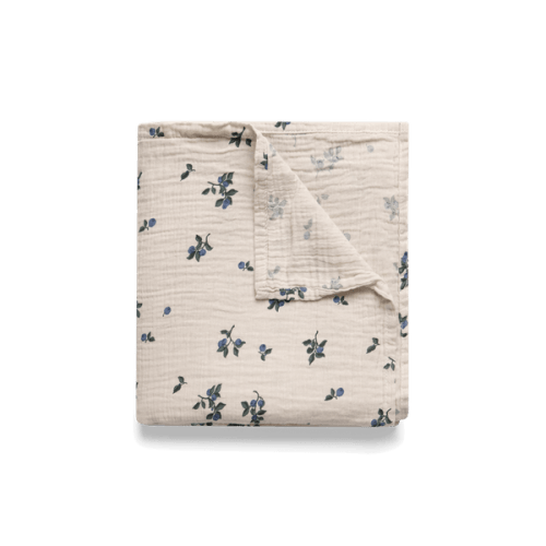 Muslin Swaddle Blanket- blueberry