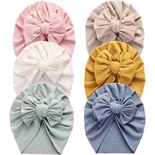 GEZISAN Baby Turban Newborn Baby Girl Hospital Hat Nursery Beanie Headwrap Bohemia Donuts Cap