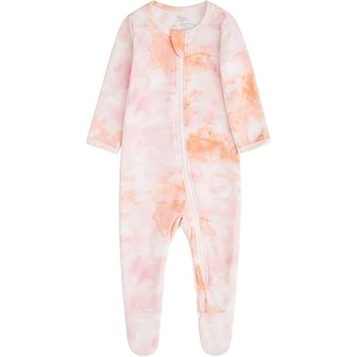 O2 BABY Baby Boys Girls Organic Cotton Zip-Front Sleeper Pajamas, Footed Sleep 'n Play