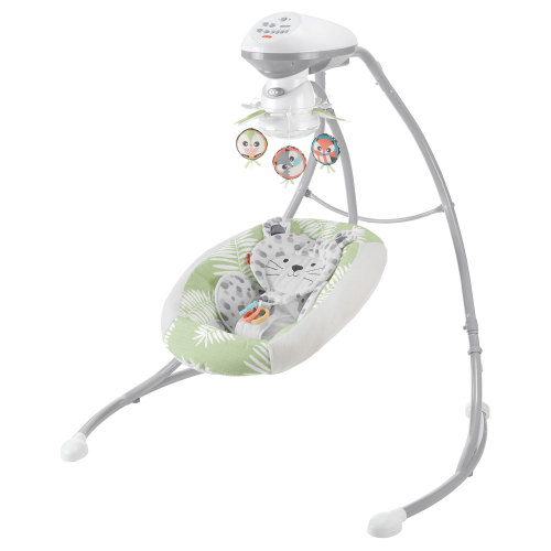 Fisher-Price Snow Leopard Dual Motion Swing with Sounds & Motorized Mobile